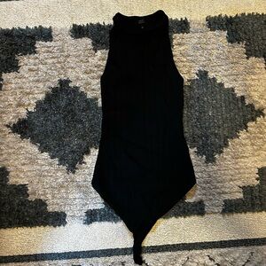 Black Sleeveless Knit bodysuit